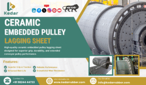 ceramic embedded pulley lagging sheet manufacturer india