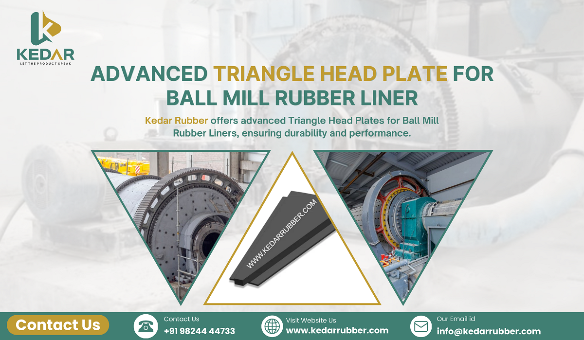 advanced triangle head plate for ball mill rubber liner in india gujarat ahmedabad