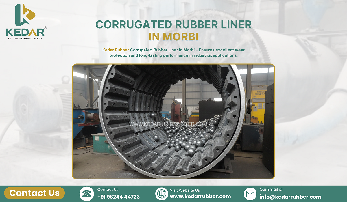 corrugated rubber liner in morbi