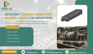 efficient ceramic embedded rubber liners for industries