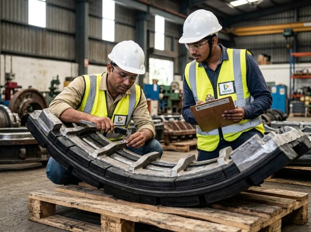 inspection of rubber liner
