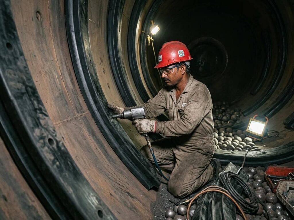 working in ball mill
